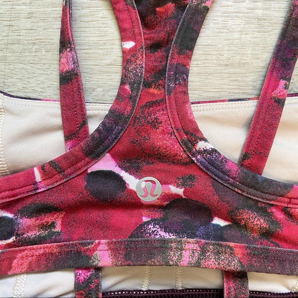 Lululemon Splendour Bra Poppy Petals Berry Rumble - Picture 5 of 11